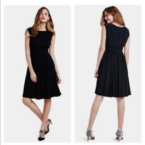 NEW Boden Selina Black Fit And Flare Dress Size 2